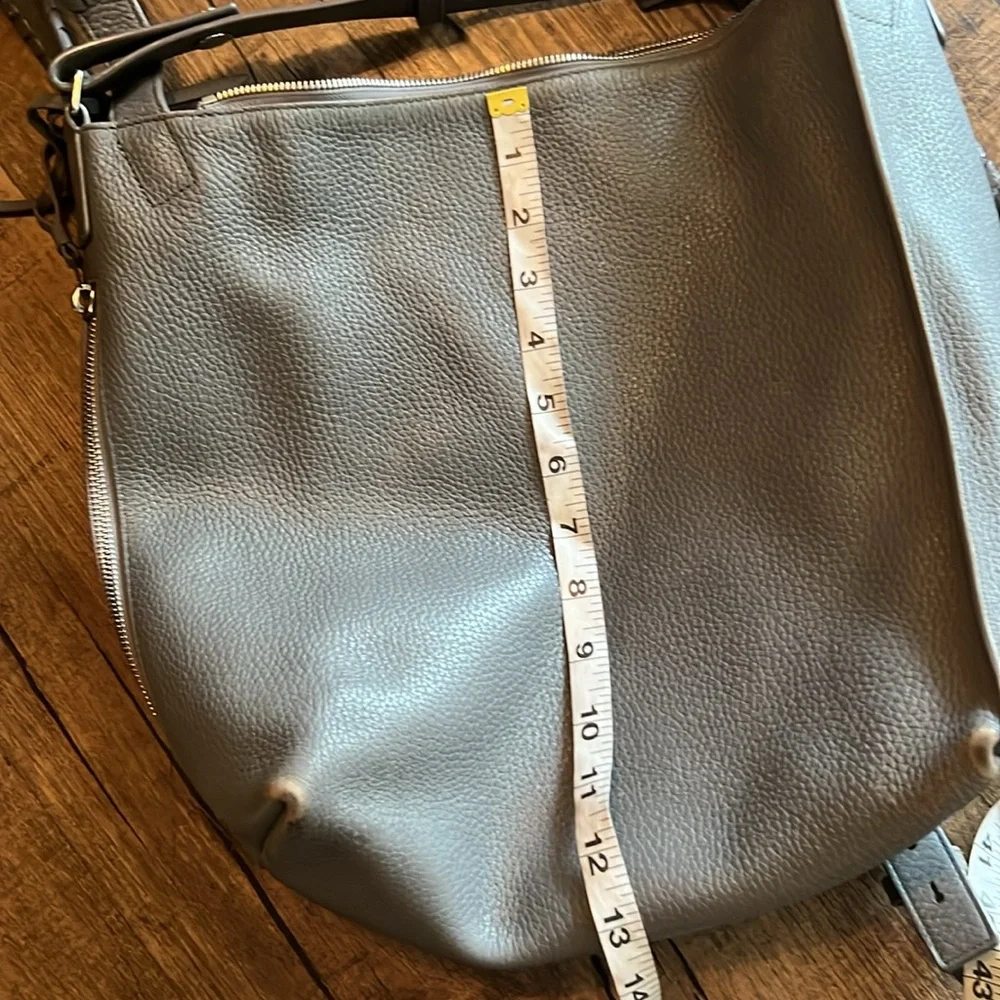 All Saints Small Kita Convertible Grey Braided-Detail Leather Backpack